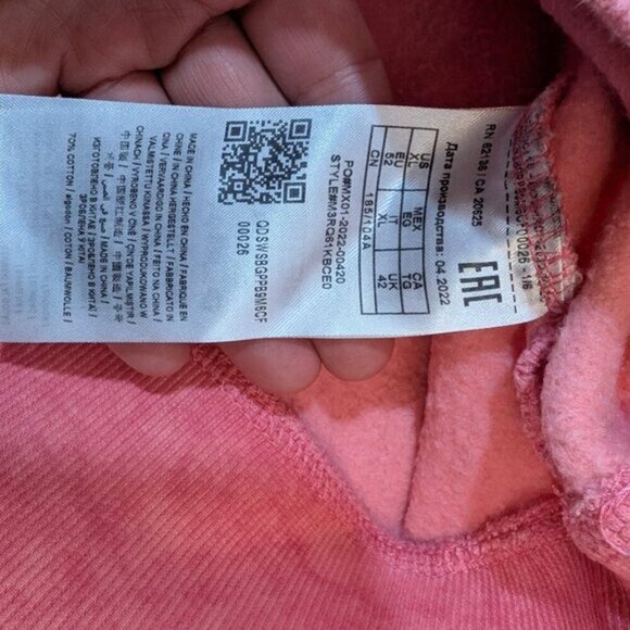 Guess x Brandalised Graffiti by Banksy Pink Hoodie Size XL - Picture 4 of 8